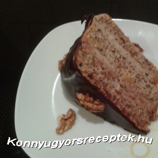 Diótorta Rumos Gesztenye Krémmel