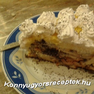 MÁKOSGUBA TORTA VANÍLIA KRÉMMEL