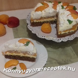 Túrómousse -torta sárgabarackkal Túrómousse -torta sárgabarackkal