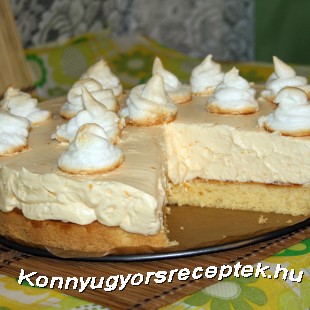 Madártejtorta habcsókokkal