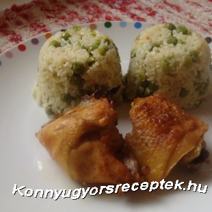 Sült csirke rizi-bizivel