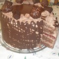 Mascarponés-csokit torta ( meggyzselével)